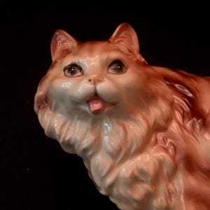 Vintage Shafford Japan 'Red Tabby Persian' Fine China Cat Figurine