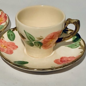 Franciscan Desert Rose Demirasse Cups, England, Set of (2)