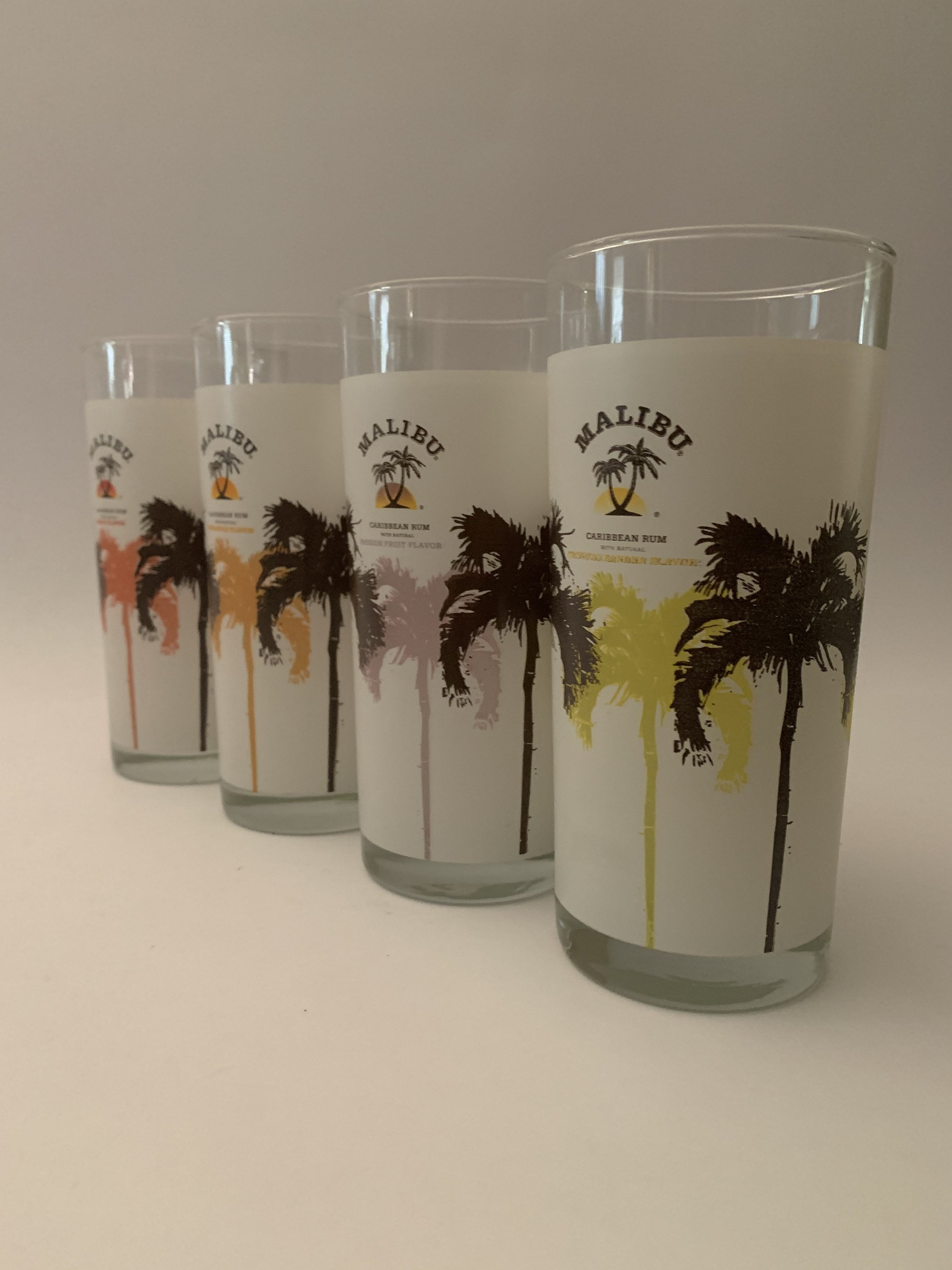 Malibu Rum Highball Glass Palm Trees Mango Scarface De Palma Etsy