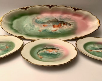 Fish Plate glitter green Fish Plate glitter green