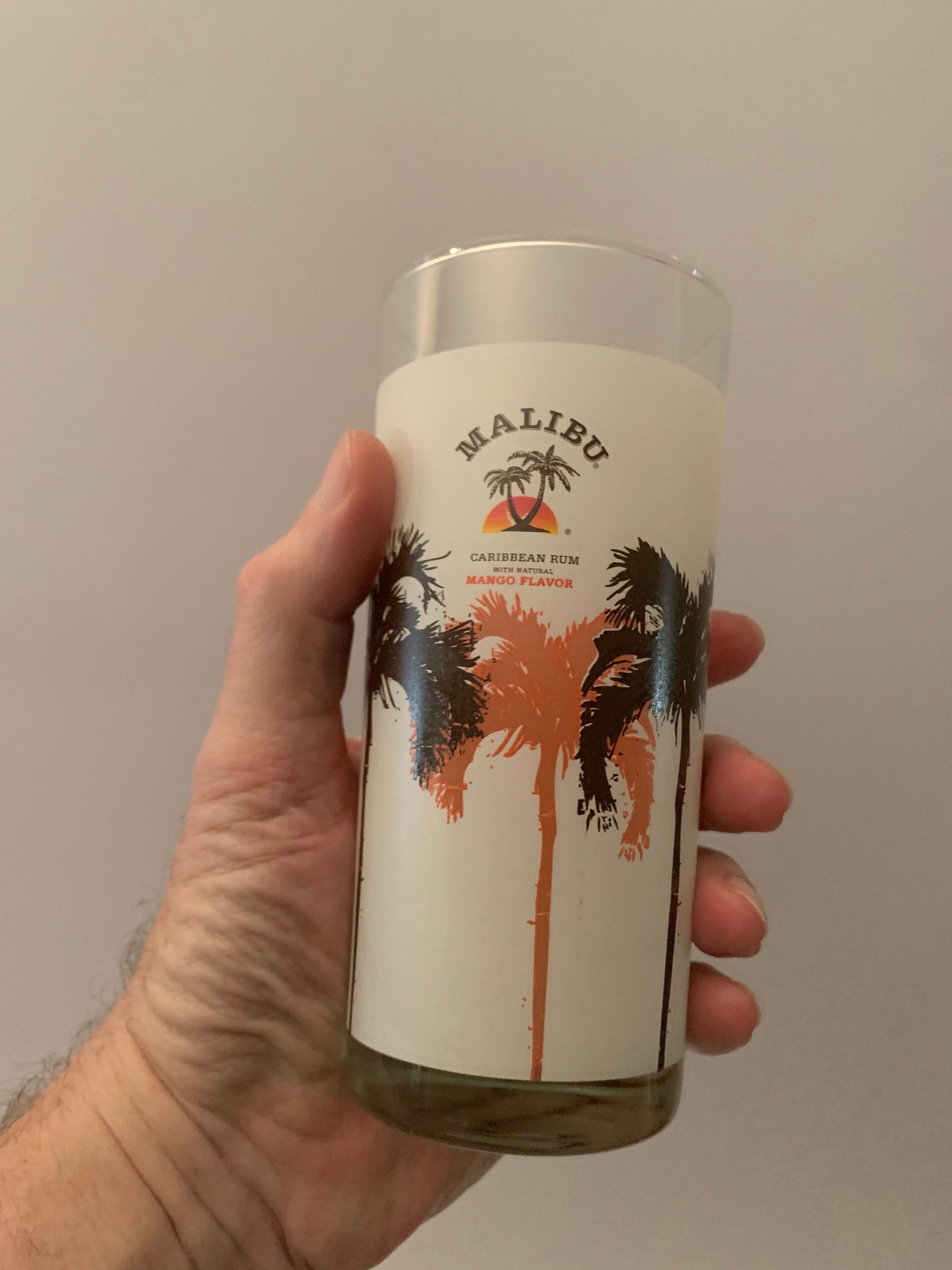 Malibu Rum Highball Glass Palm Trees Mango Scarface De Palma Etsy