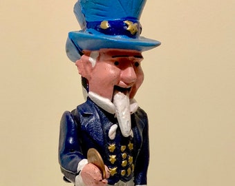 Vintage Uncle Sam Cast Iron Coin Bank