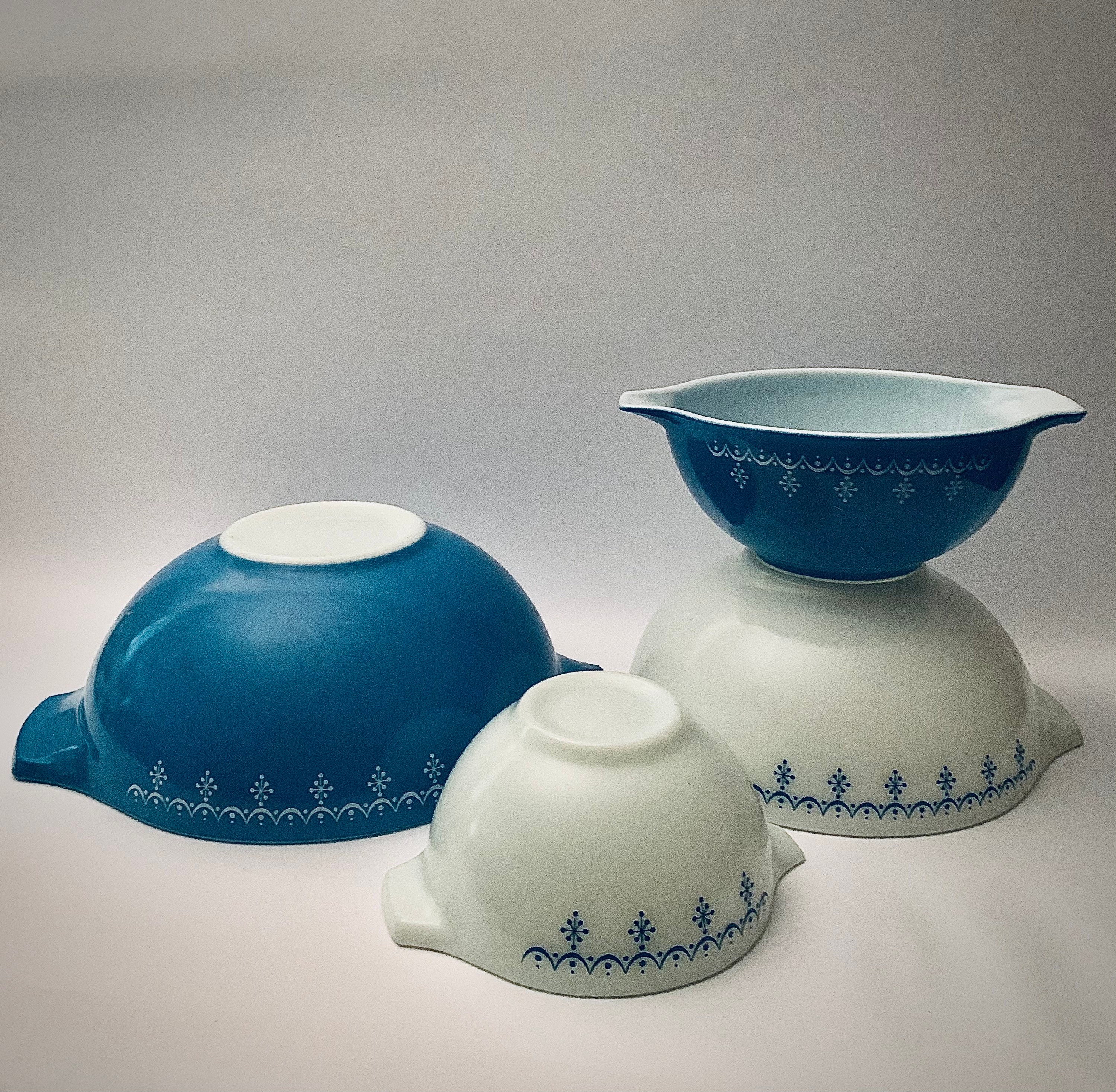 PYREX ブルー / ホワイト スノーフレーク シンデレラ コンプリート