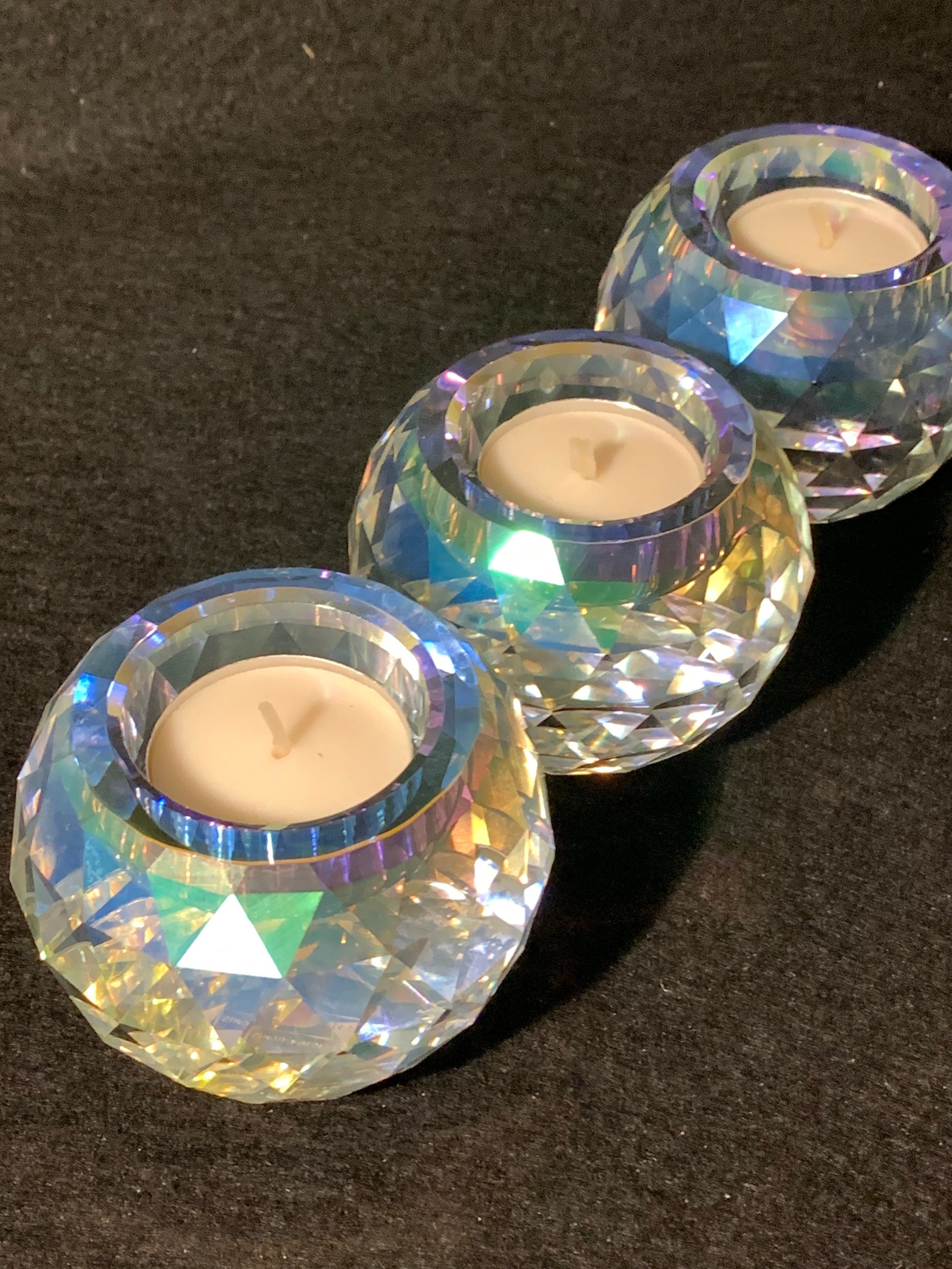 Jill & Ally  Chill vibes crystal candle votive trio