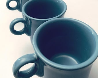 Fiesta Ware Tom & Jerry Ring Griff Kaffeetasse Tasse Aufdruck HLC USA Keramik - Wird einzeln verkauft