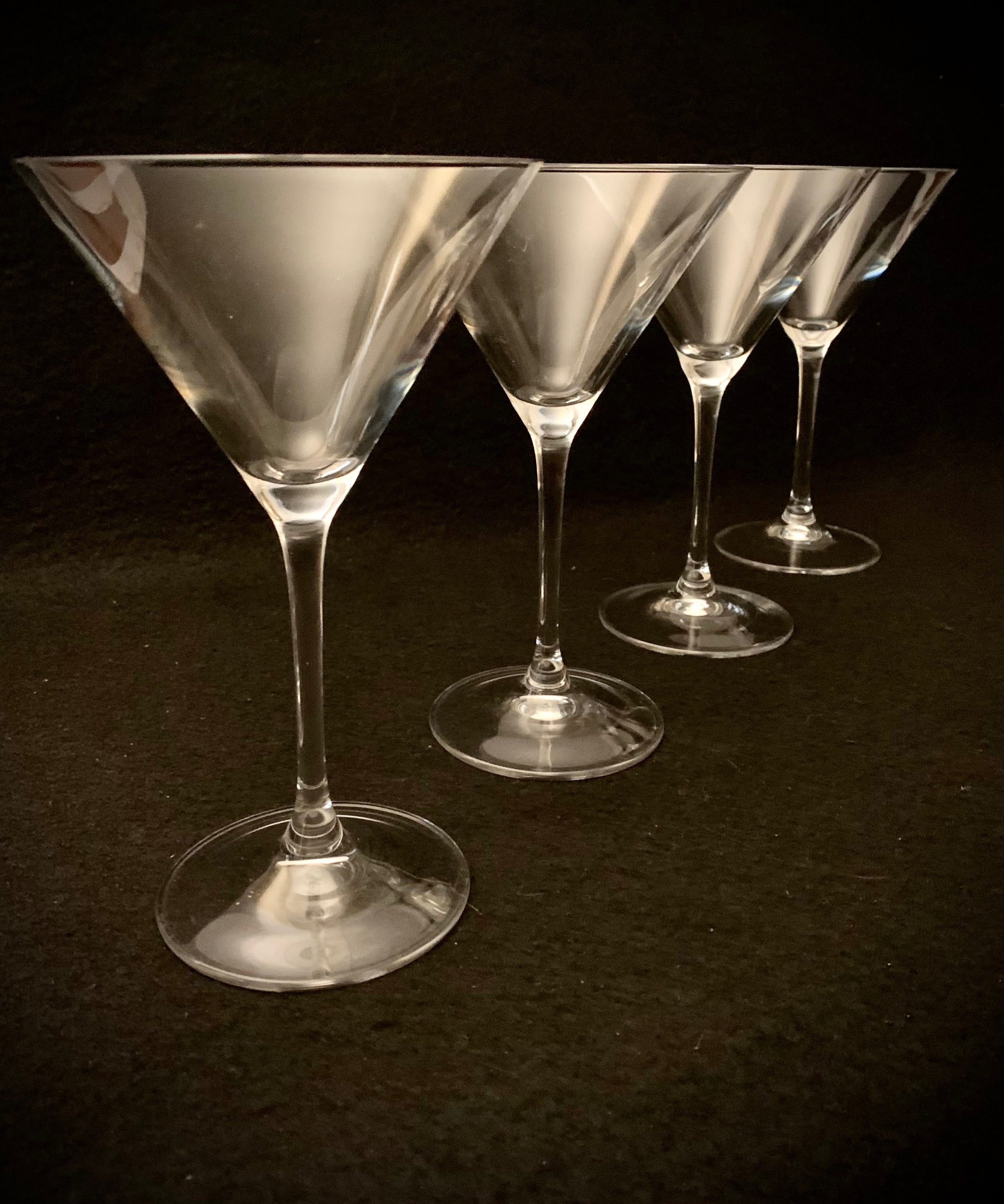 Vintage Elegant Martini Glasses Classic Flared Stemware Martini