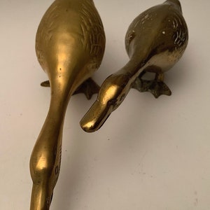 Vintage Paar Mid Century (1960er Jahre) Messing Enten