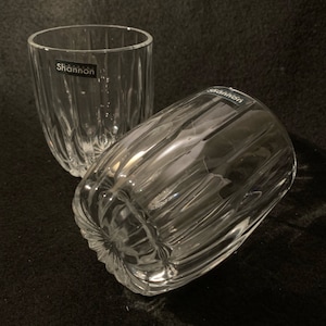 SHANNON Crystal Double Old Fashioned Glasses by Godinger -  Set of (2)