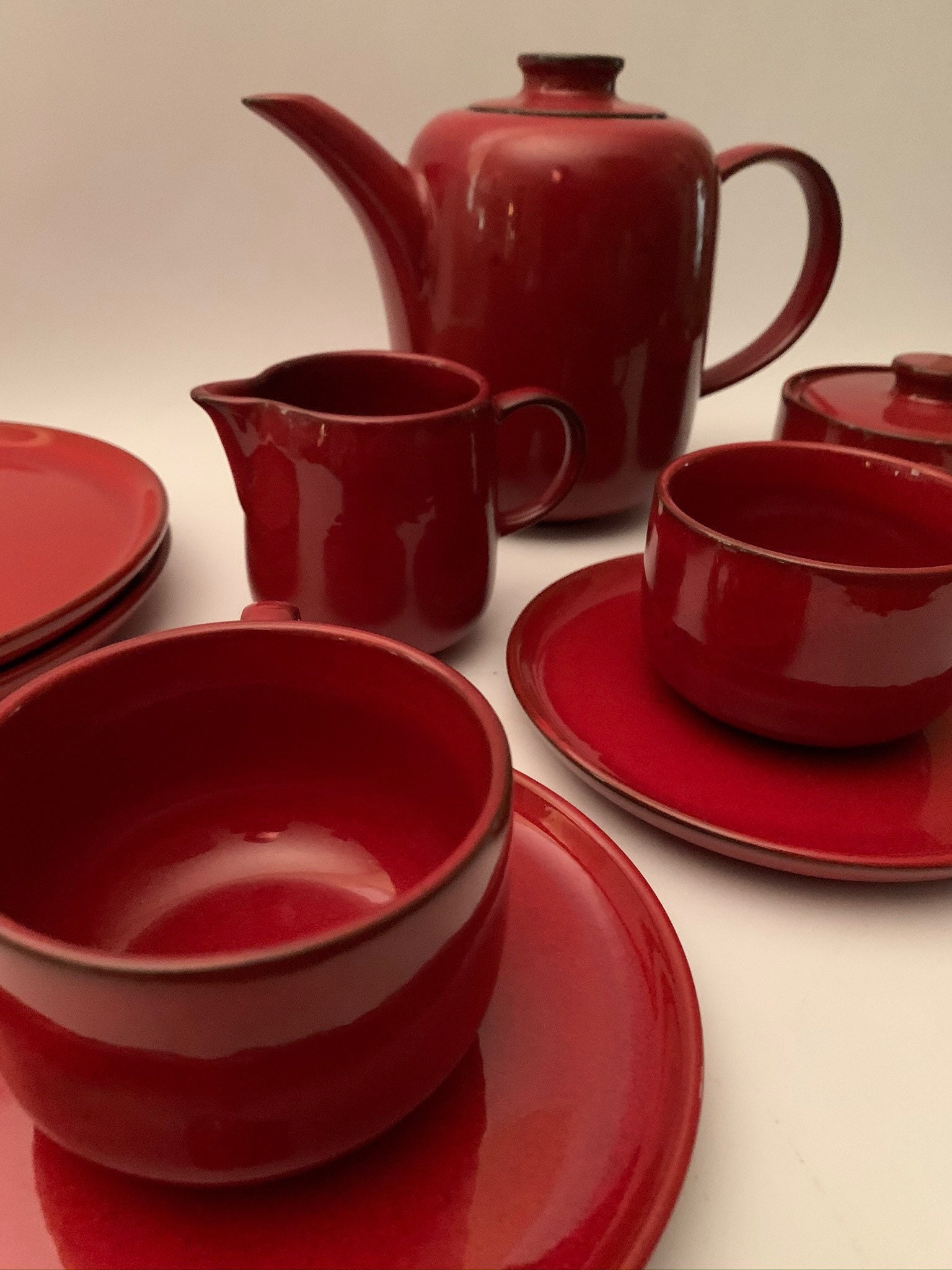 ヴィンテージ レッド メリタ ドイツ セラクロン ティーまたはコーヒー 