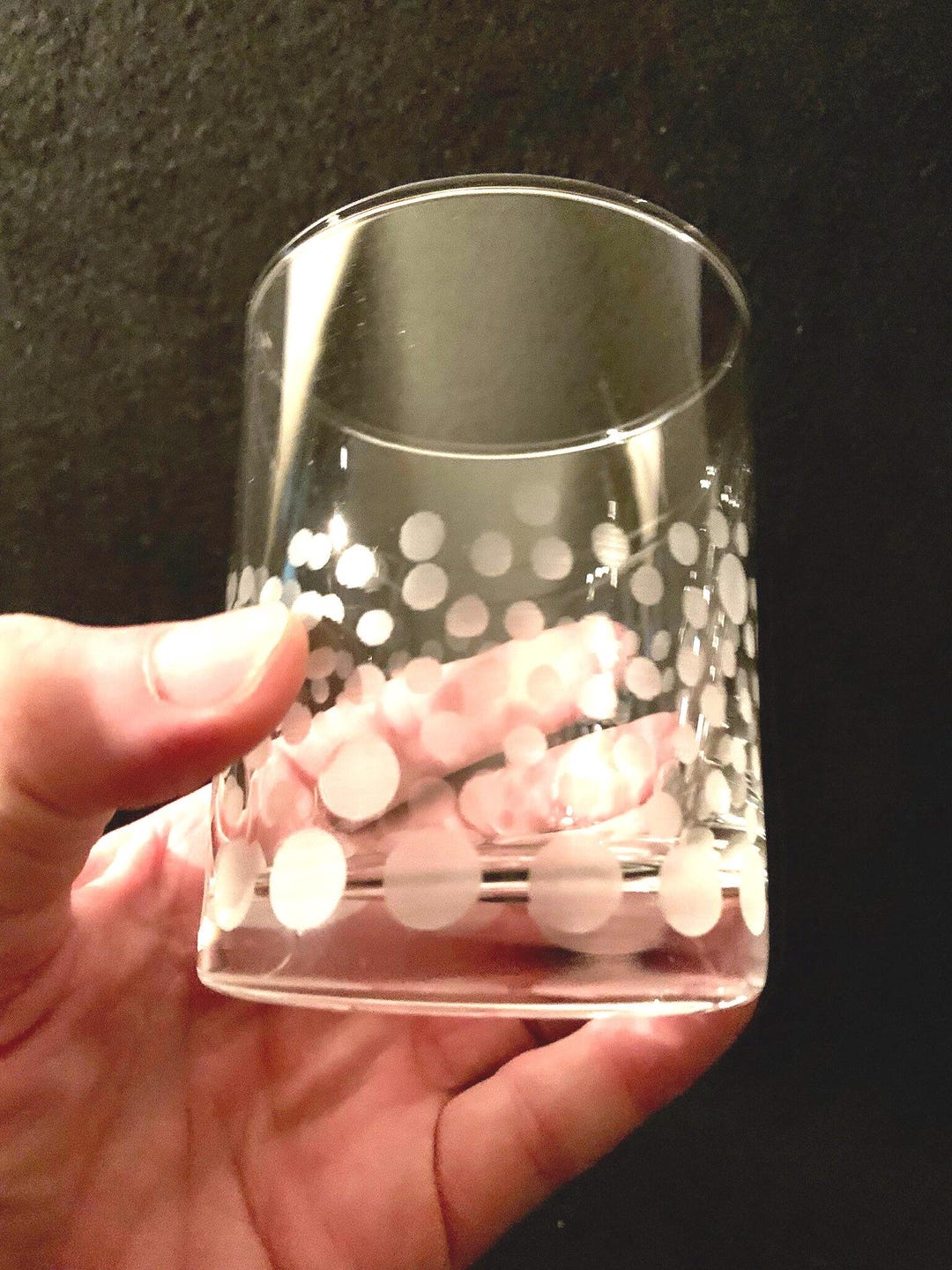 Etched Bubble Dot Old Fashion Rocks Glasses - Set of (2) - Etsy