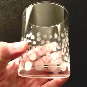 Etched Bubble Dot Old Fashion Rocks Glasses - Set of (2)