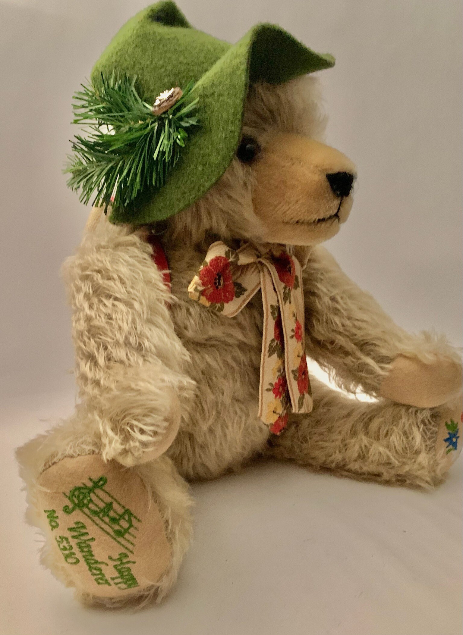 Vintage Max Hermann Musical Bear “the Happy Wanderer”, 100th