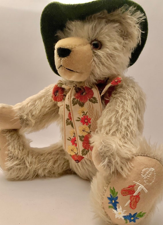 Vintage Max Hermann Musical Bear “the Happy Wanderer”, 100th