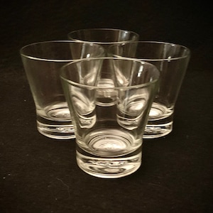 Vintage Embossed Base Crown Royal Lowball Whiskey Glasses Set di (2) o (4)