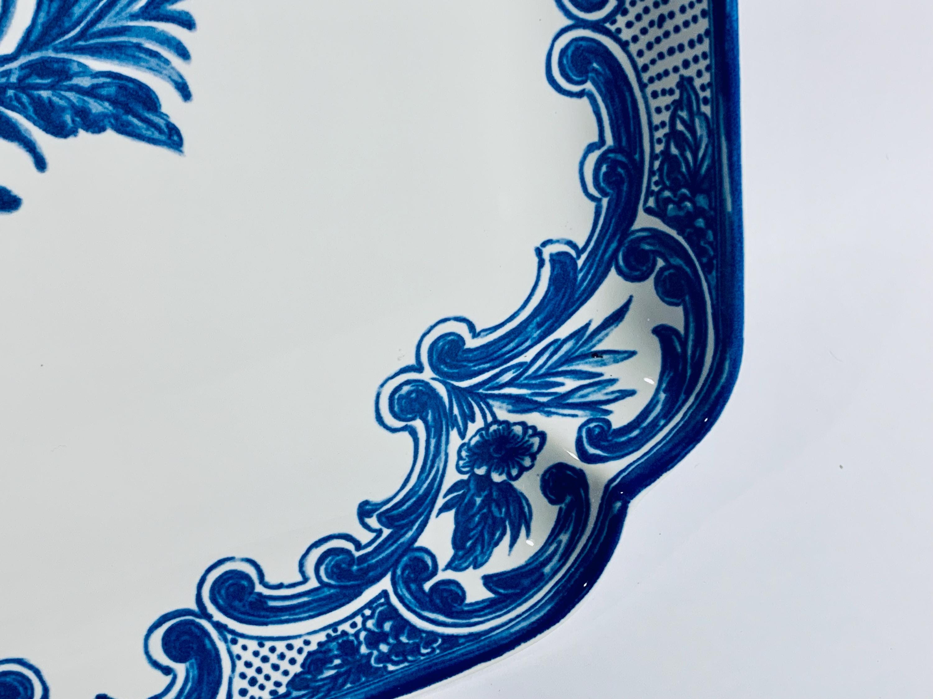 Tiffany & Co. Large Blue and White “delft” Serving Platter, Made