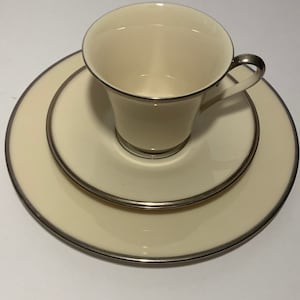 Lenox Solitaire Salad plate, cup and saucer