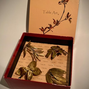 Table Art by Michael Michaud, Italian Herb Serviettenring Box Set Serviettenringe/Serviettenhalter - Set von (4) - Geschenk zum Muttertag
