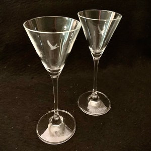 Vintage Grey Goose Martini Cocktail Glasses - Set of (2)
