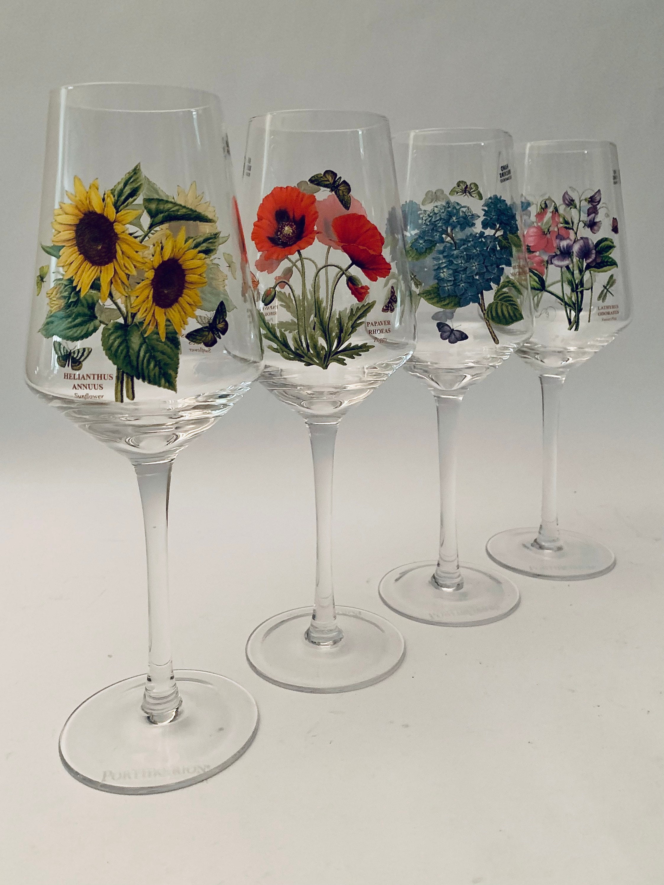 Portmeirion Botanic Garden Wine Glasses Set of 4 Etsy