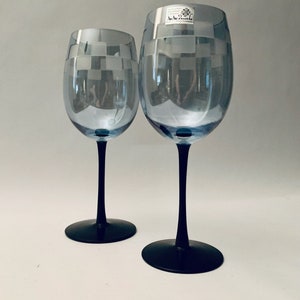 Vintage Handcrafted MoMo Panache Mid Century Modern Wine Glasses - Set of (2)