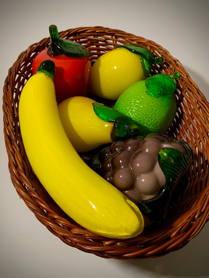 Vintage Hand Blown Glass Fruit and Vegetables Murano Etsy
