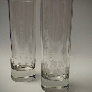 Etched Courvoisier Cognac Glasses - Set of (2)
