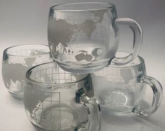 Nestle Nescafe World Globe szklany kubek do kawy, zestaw (2)