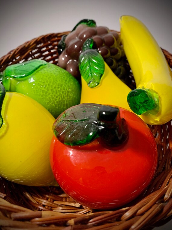 Vintage Hand Blown Glass Fruit and Vegetables Murano Etsy