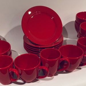 Vintage Noble Excellence “Candy Apple” Red Dinnerware, Germany - Sold Individually