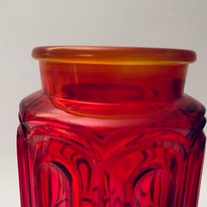 LE Smith Red Amberina Moon and Stars Flour Canister - No Lid