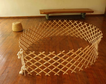 Baby playpen & wall of playhouse or hen/plants fence, the smart buy to teach take care the planet in Montessori yes space