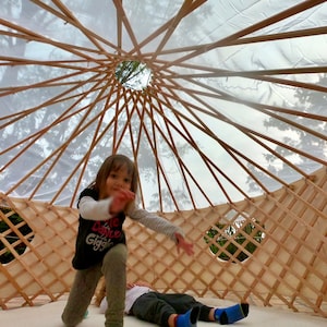 Playhouse inspired by yurt - playpen and playhouse 2 in 1, Portable, easy assembly, play indoor, eco friendly and sturdy