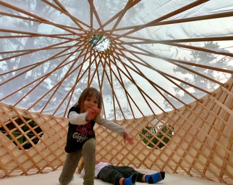 Playhouse inspired by yurt - playpen and playhouse 2 in 1, Portable, easy assembly, play indoor,  eco friendly and sturdy