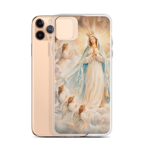 Catholic Phone Case, Catholic Christmas gifts, Queen of Heaven and Earth Rosary Phone Case, Phone case gift, Christian phone case, unique