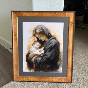 Impresión artística católica de la Virgen con el Niño: Impresión del Día de la Madre de la Santísima Virgen María, Arte católico, Hermosa decoración, Arte católico tradicional
