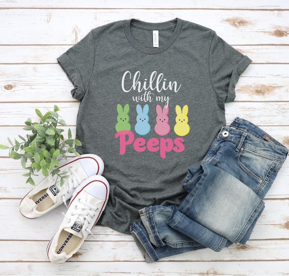 Hangin With My Peeps Marshmallows Lovers Happy Easter T-Shirt Hangin With My Peeps Marshmallows Lovers Happy Easter T-Shirt