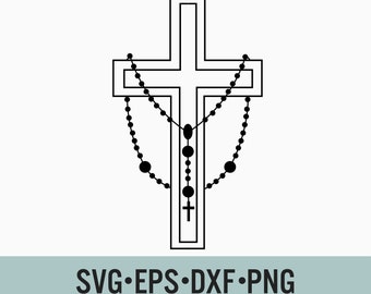 Rose SVG – Catholic Floral SVG for Cricut & Crafts – Christian Symbol Flower Cut File