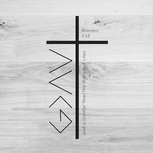 Gott ist größer als die Höhen und Tiefen SVG, Schneidedatei, Christian SVG für Sublimation, Christian SVG, Cross SVG