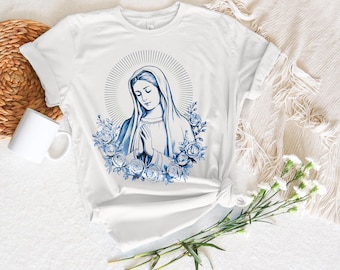 Camiseta de la Virgen María, Ropa floral católica
