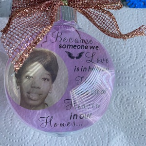 Floating Photo Memorial Ornament