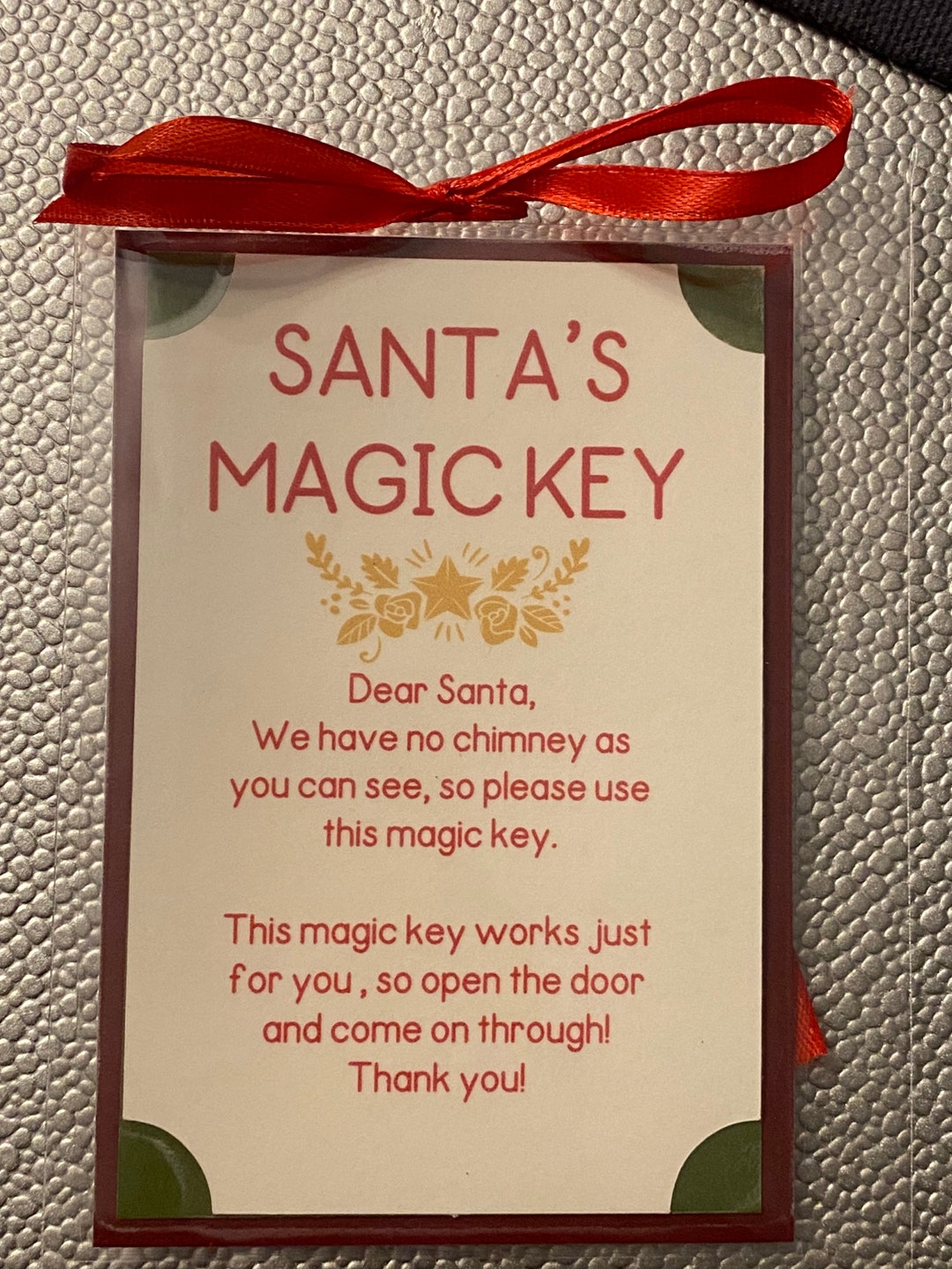 Handmade Magic Santa Key With Poem Santas Magic Key Magic Key No