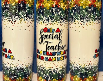 Vaso flaco personalizado de 20 oz con tapa y paja, vaso personalizado, regalo personalizado para profesores