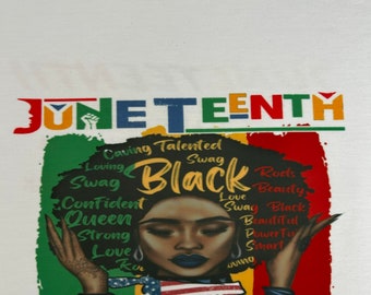 Custom Printed Juneteenth T-Shirt, Unisex Juneteenth Shirt, Black History