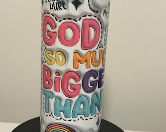 Skinny 20oz Christian Tumbler w/Lid and Straw, Bible Verse Tumbler, Religious Gifts, Inspiring Tumbler