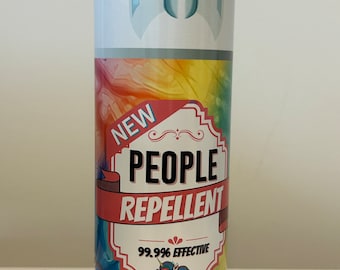 People Repellent Tumbler, Funny Quote Tumbler, Unicorn Tumbler, Skinny 20oz Tumbler w/Lid and Straw,