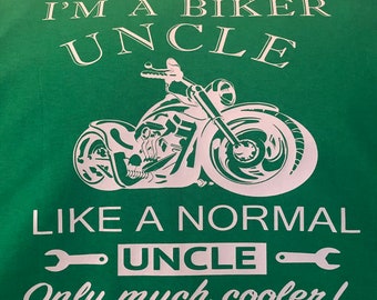 Custom Printed Father’s Day T-Shirts, Biker Uncle T-Shirt, Gift For Him