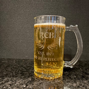 Personalized Beer Mug, Engraved Beer Glass, Custom Beer Mug, Beer Glass, Personalized Mug Glass,  Father’s Day Gift, Anniversary Gift