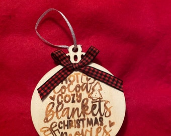 Custom Wood Burned Christmas Ornaments