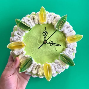 Fake Cake Clock/ Decorative Wall Clock/ Y2k aesthetic home decor/ cute cake home accent/ faux cake/ dummy cake/ unique colorful home decor