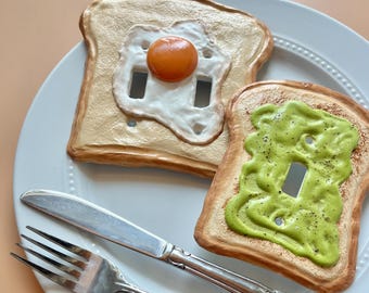 Toast Light Switch Cover: Whimsical Breakfast Food Home Decor